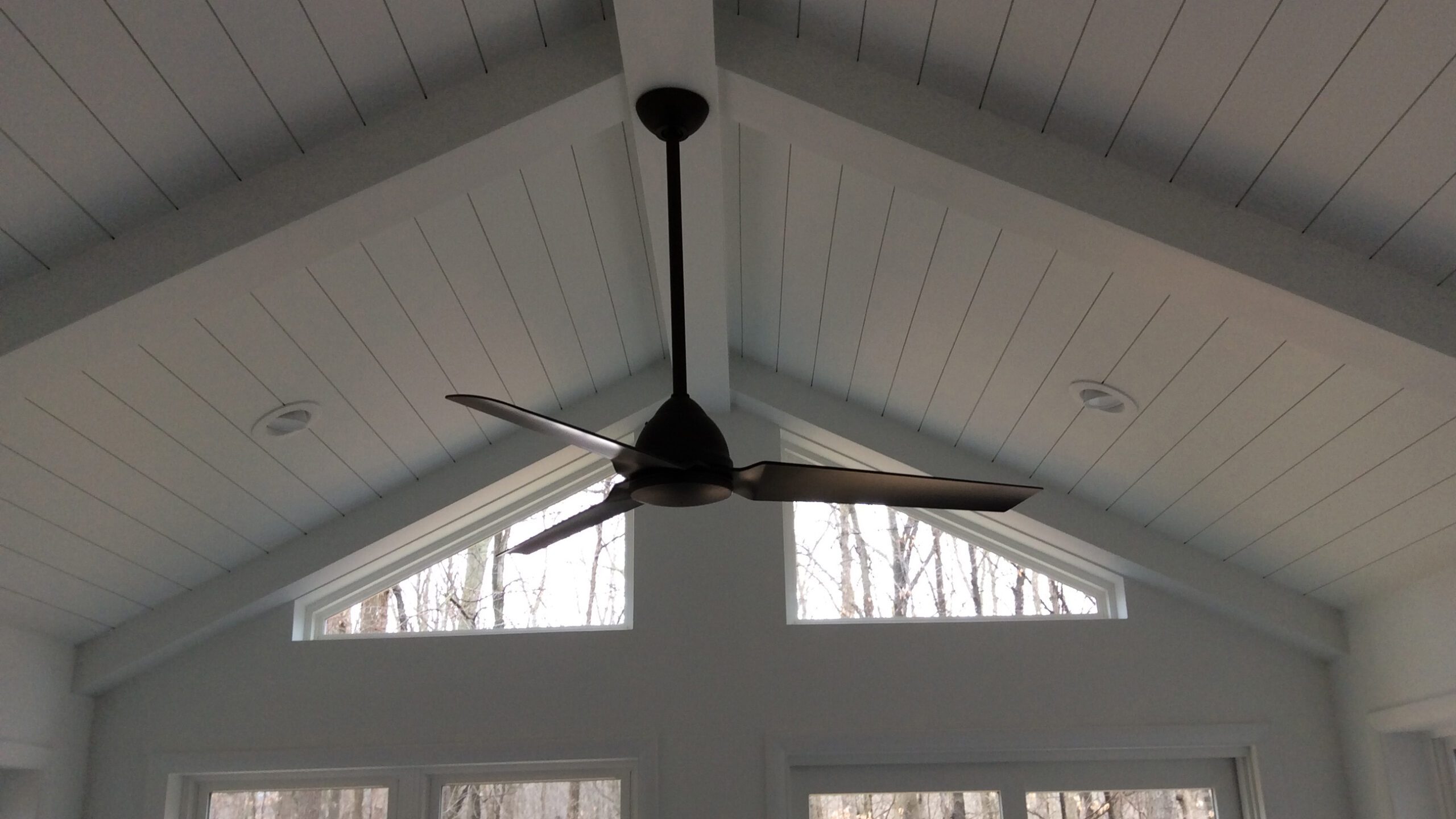 Ceiling fan installed